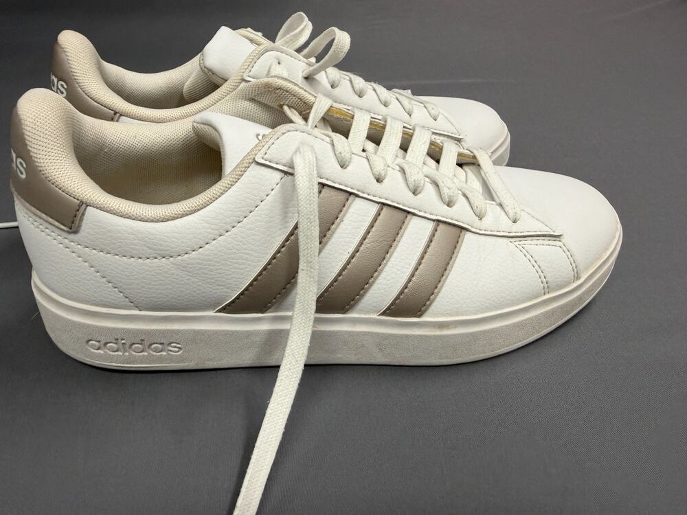 adidas Women's Grand Court Shoes Metallic beige/White Size US 8.5